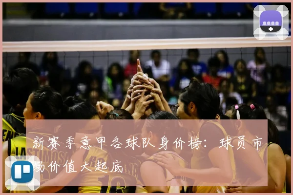 新赛季意甲各球队身价榜：球员市场价值大起底